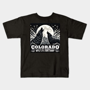 Colorado Black Canyon Wolf and Wolfdog Sancuary Kids T-Shirt